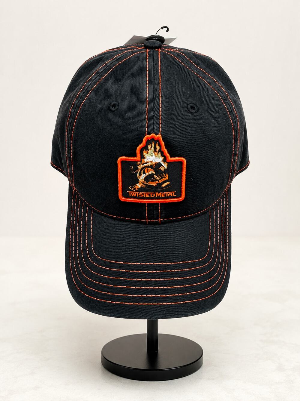 Twisted Metal Black Orange Embroidered Baseball Cap NWT Bagged Adjustable Hat